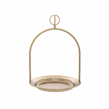 Iliadis Δίσκος με Χερούλι Μεταλλικός Χρυσός Φ24x34cm 86766